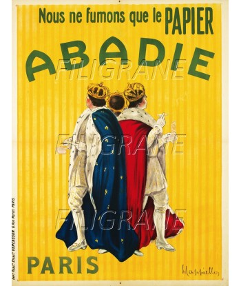 PUB ABADIE PAPIER CIGARETTES Rsza-POSTER/REPRODUCTION d1 AFFICHE VINTAGE offre 