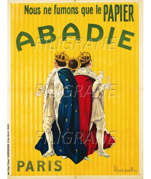 PUB ABADIE PAPIER CIGARETTES Rsza-POSTER/REPRODUCTION d1 AFFICHE VINTAGE offre 