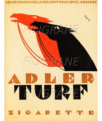 PUB ADLER TURF CIGARETTES Ruqt-POSTER/REPRODUCTION d1 AFFICHE VINTAGE Profitez des Offres !