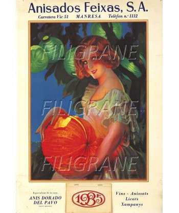 PUB ANISADOS FEIXAS Rrsr-POSTER/REPRODUCTION d1 AFFICHE VINTAGE solde