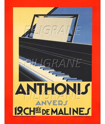 PUB ANTHONIS PIANO Rfkj-POSTER/REPRODUCTION d1 AFFICHE VINTAGE Les magasins à Paris et en Île-de-France