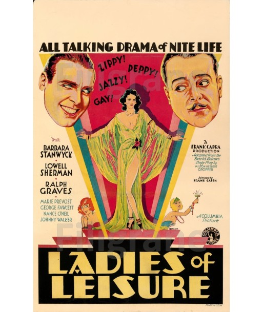 LADIES of LEISURE FILM Rkwk-POSTER/REPRODUCTION d1 AFFICHE VINTAGE livraison gratuite