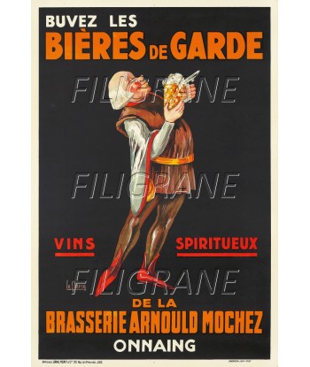 PUB BièRES de GARDE MOCHEZ Rwig-POSTER/REPRODUCTION d1 AFFICHE VINTAGE destockage