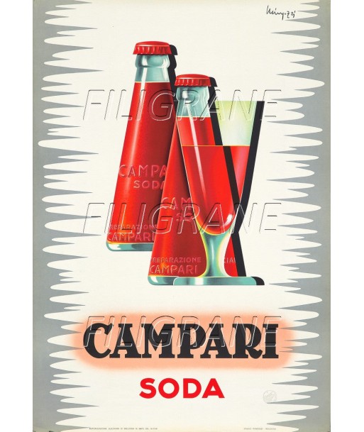 PUB CAMPARI SODA Rkek-POSTER/REPRODUCTION d1 AFFICHE VINTAGE pas chere