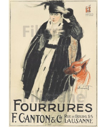 PUB CANTON FOURRURES Rdbn-POSTER/REPRODUCTION d1 AFFICHE VINTAGE de France