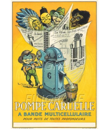 PUB CARUELLE POMPE Reau-POSTER/REPRODUCTION d1 AFFICHE VINTAGE offre 