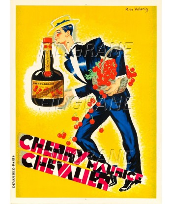 PUB CHERRY Maurice CHEVALIER Rncu-POSTER/REPRODUCTION d1 AFFICHE VINTAGE pas cher 