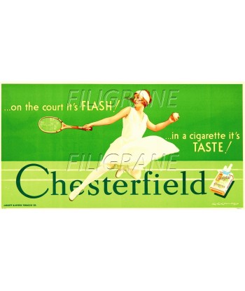 PUB CHESTERFIELD CIGARETTES Rgrt-POSTER/REPRODUCTION d1 AFFICHE VINTAGE les ctes