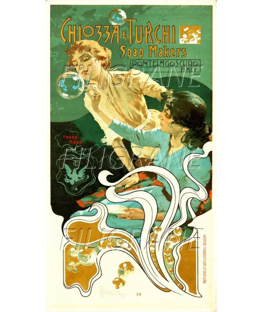 PUB CHIOZZA e TURCHI SOAP MAKERS Rywc-POSTER/REPRODUCTION d1 AFFICHE VINTAGE basket pas cher