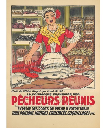 PUB Cie PêCHEURS RéUNIS Radr-POSTER/REPRODUCTION d1 AFFICHE VINTAGE Comparez plus de prix