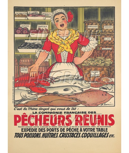 PUB Cie PêCHEURS RéUNIS Radr-POSTER/REPRODUCTION d1 AFFICHE VINTAGE Comparez plus de prix