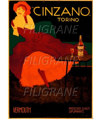 PUB CINZANO ApéRITIF Rccl-POSTER/REPRODUCTION d1 AFFICHE VINTAGE est présent 