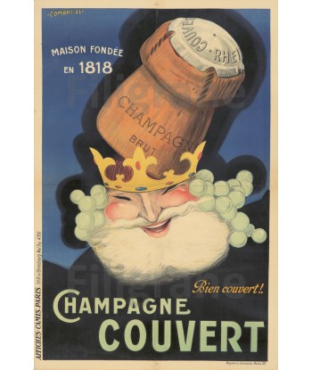 PUB COUVERT CHAMPAGNE Rfru-POSTER/REPRODUCTION d1 AFFICHE VINTAGE d'Europe débarque