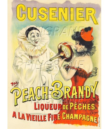 PUB CUSENIER PEACH-BRANDY Rixr-POSTER/REPRODUCTION d1 AFFICHE VINTAGE les ctes