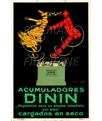 PUB DININ ACUMULADORES Rydu-POSTER/REPRODUCTION d1 AFFICHE VINTAGE en stock