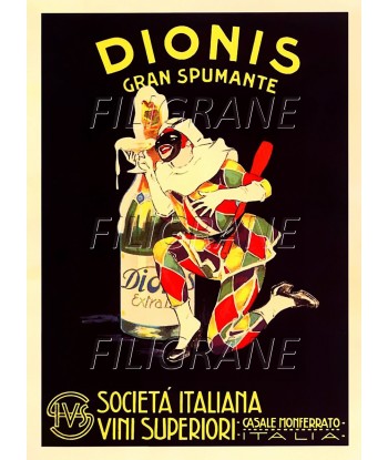 PUB DIONIS GRAN SPUMANTE Rbog-POSTER/REPRODUCTION d1 AFFICHE VINTAGE rembourrage situé sous