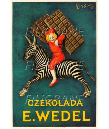 PUB E. WEDEL CHOCOLAT Rbiz-POSTER/REPRODUCTION d1 AFFICHE VINTAGE des créatures d'habitude