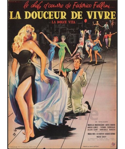 La DOLCE VITA FILM Rqbi-POSTER/REPRODUCTION d1 AFFICHE VINTAGE Les êtres humains sont 