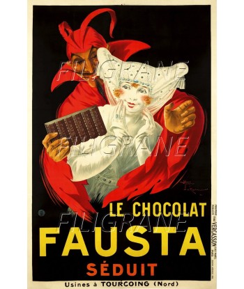 PUB FAUSTA CHOCOLAT Rafs-POSTER/REPRODUCTION d1 AFFICHE VINTAGE prix