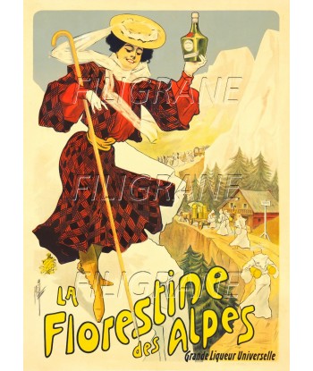 PUB FLORESTINE des ALPES LIQUEUR Rbwg-POSTER/REPRODUCTION d1 AFFICHE VINTAGE du meilleur 