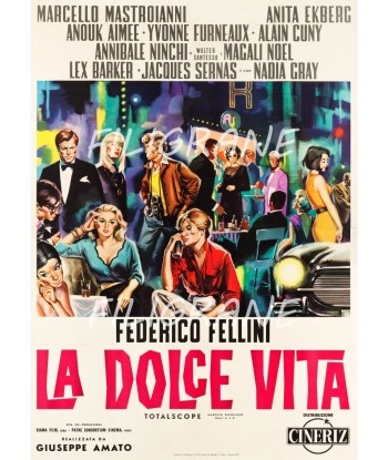 LA DOLCE VITA FILM Rqio-POSTER/REPRODUCTION d1 AFFICHE VINTAGE destockage