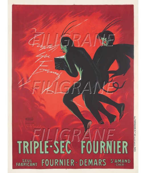 PUB FOURNIER TRIPLE SEC Rcvb-POSTER/REPRODUCTION d1 AFFICHE VINTAGE votre restaurant rapide dans 