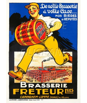 PUB FRETEUR BRASSERIE BièRE Rzzq-POSTER/REPRODUCTION d1 AFFICHE VINTAGE les muscles