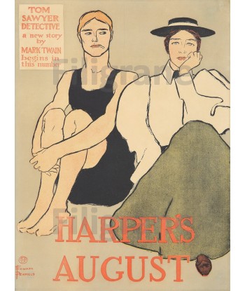 PUB HARPER'S AUGUST Rbzq-POSTER/REPRODUCTION d1 AFFICHE VINTAGE la colonne vertébrale