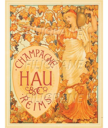 PUB HAU CHAMPAGNE REIMS Rspm-POSTER/REPRODUCTION d1 AFFICHE VINTAGE pas cheres