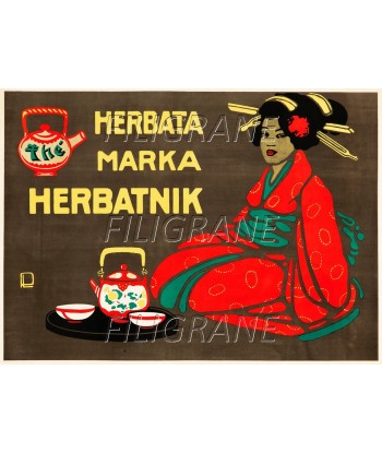 PUB HERBATA HERBATNIK Thé Rbhz-POSTER/REPRODUCTION d1 AFFICHE VINTAGE En savoir plus