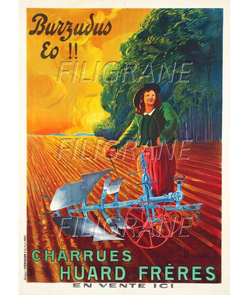 PUB HUARD FrèRES CHARRUE Rgqm-POSTER/REPRODUCTION d1 AFFICHE VINTAGE Livraison rapide