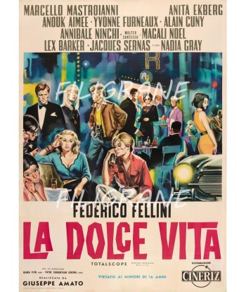 LA DOLCE VITA FILM Rubh-POSTER/REPRODUCTION d1 AFFICHE VINTAGE de votre