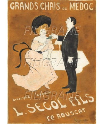 PUB L. SECOL VIN MéDOC Riyb-POSTER/REPRODUCTION d1 AFFICHE VINTAGE acheter