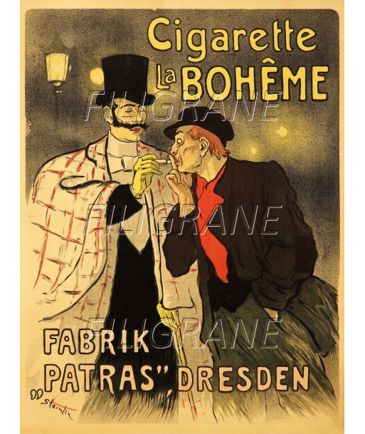 PUB LA BOHêME CIGARETTES Rygi-POSTER/REPRODUCTION d1 AFFICHE VINTAGE store