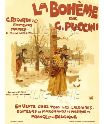 PUB LA BOHèME G. PUCCINI Rybt-POSTER/REPRODUCTION d1 AFFICHE VINTAGE Découvrez la collection