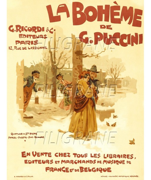 PUB LA BOHèME G. PUCCINI Rybt-POSTER/REPRODUCTION d1 AFFICHE VINTAGE Découvrez la collection