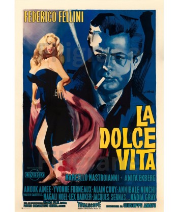 LA DOLCE VITA FILM Rvvl-POSTER/REPRODUCTION d1 AFFICHE VINTAGE Par le système avancé 