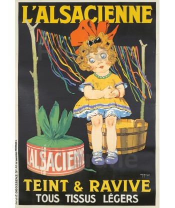 PUB L'ALSACIENNE TEINTURE 194-POSTER/REPRODUCTION d1 AFFICHE VINTAGE offre 