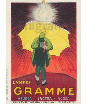 PUB LAMPES GRAMME Rf183-POSTER/REPRODUCTION d1 AFFICHE VINTAGE en linge