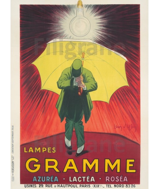 PUB LAMPES GRAMME Rf183-POSTER/REPRODUCTION d1 AFFICHE VINTAGE en linge