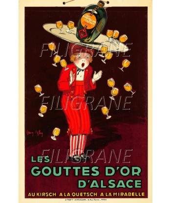 PUB les GOUTTES D'OR D'ALSACE  Rjun-POSTER/REPRODUCTION d1 AFFICHE VINTAGE soldes