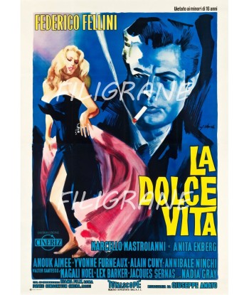 LA DOLCE VITA FILM Rzxs-POSTER/REPRODUCTION d1 AFFICHE VINTAGE le des métaux précieux