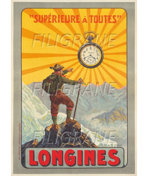 PUB LONGINES MONTRE Rnzq-POSTER/REPRODUCTION d1 AFFICHE VINTAGE Venez acheter