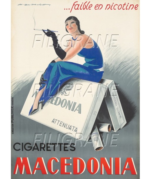 PUB MACEDONIA CIGARETTES Ryit-POSTER/REPRODUCTION d1 AFFICHE VINTAGE Le MVP de beaucoup