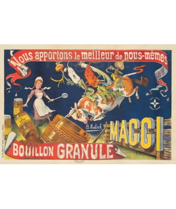 PUB MAGGI BOUILLON GRANULé Rptb-POSTER/REPRODUCTION d1 AFFICHE VINTAGE basket pas cher