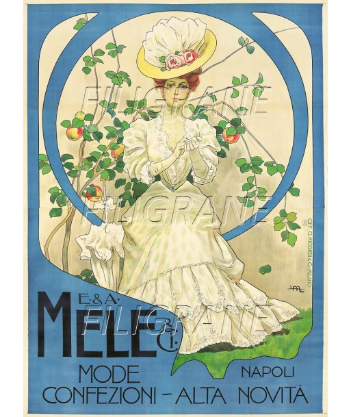 PUB MELE MODE NAPOLI Rvdr-POSTER/REPRODUCTION d1 AFFICHE VINTAGE Economisez 