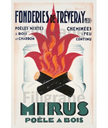 PUB MIRUS PoêLE a BOIS Rbuy-POSTER/REPRODUCTION d1 AFFICHE VINTAGE Dans la société mordern