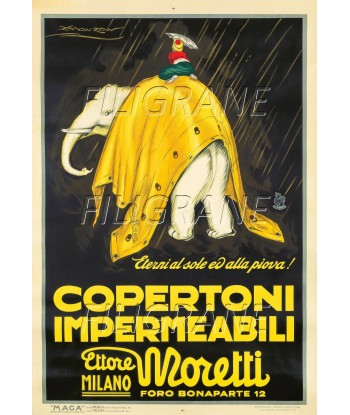 PUB MORETTI IMPERMEABILI Rlmh-POSTER/REPRODUCTION d1 AFFICHE VINTAGE prix