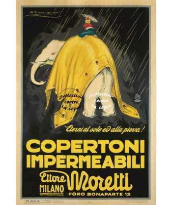 PUB MORETTI IMPERMéABLE-POSTER/REPRODUCTION d1 AFFICHE VINTAGE s'inspire de l'anatomie humaine