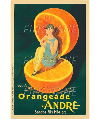 PUB ORANGEADE ANDRé Rlob-POSTER/REPRODUCTION d1 AFFICHE VINTAGE plus qu'un jeu 